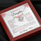 To Daughter From Mom - Charming Love Knot Necklace with Beautiful "Some Day" Message