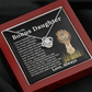 Bonus Daughter Love Knot Necklace with Sentimental Message Card Gift from Bonus Dad to Stepdaughter
