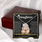 On Your Graduation To My Daughter – Papa Bear Love Knot Necklace from Dad Emotional Graduation Gift for Daughter