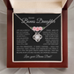 Bonus Daughter Love Knot Necklace from Bonus Dad – Poetic Message Card Gift for Stepdaughter