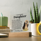 Gift to Daughter from Dad - "This Old Lion" Timeless Keepsake Acrylic Plaque with LED Base