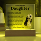 Gift to Daughter from Dad - "This Old Lion" Timeless Keepsake Acrylic Plaque with LED Base