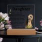 Gift to Daughter from Dad - "This Old Lion" Timeless Keepsake Acrylic Plaque with LED Base