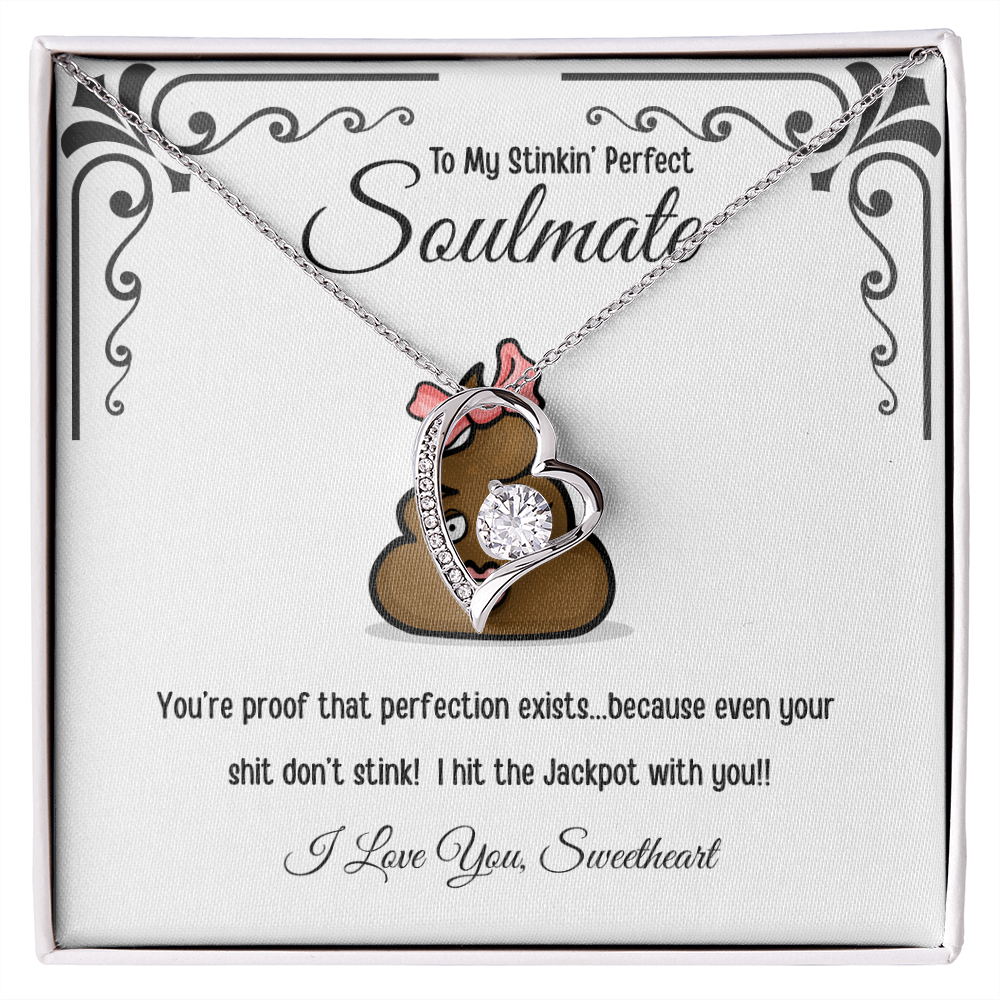 To My Stinkin' Perfect Soulmate Gift - Forever Love Necklace in Luxury or Two-Toned Box