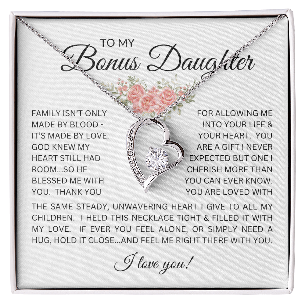 Blessed to Have You - Bonus Daughter Forever Love Necklace Stepdaughter / Bonus Daughter Gift from Bonus Dad