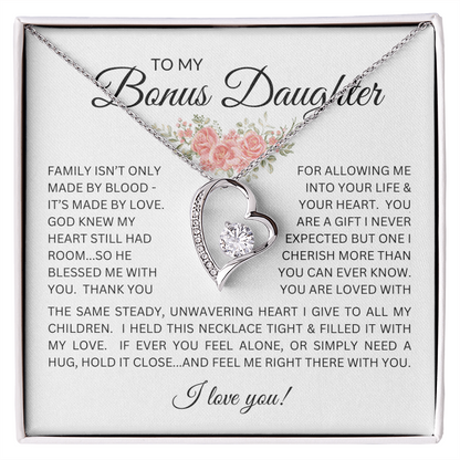 Blessed to Have You - Bonus Daughter Forever Love Necklace Stepdaughter / Bonus Daughter Gift from Bonus Dad