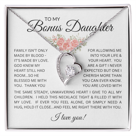 Blessed to Have You - Bonus Daughter Forever Love Necklace Stepdaughter / Bonus Daughter Gift from Bonus Dad