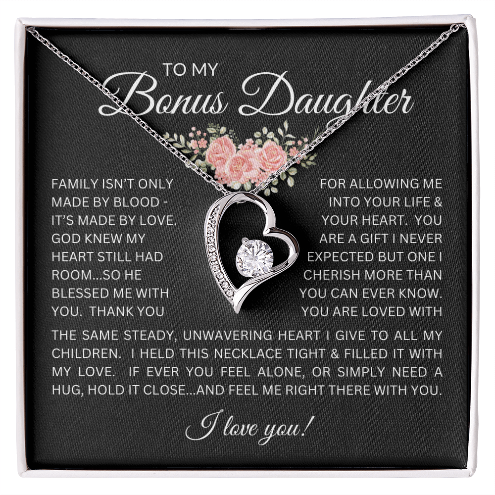 Blessed to Have You - Bonus Daughter Forever Love Necklace Stepdaughter / Bonus Daughter Gift from Bonus Dad