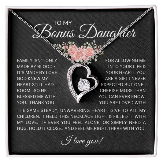 Blessed to Have You - Bonus Daughter Forever Love Necklace Stepdaughter / Bonus Daughter Gift from Bonus Dad