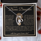 “To My Bonus Daughter” Forever Love Necklace Poetic Gift from Bonus Dad to Stepdaughter