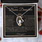 To My Bonus Daughter Gift - Forever Love Necklace with "This Old Lion Has Your Back" Message