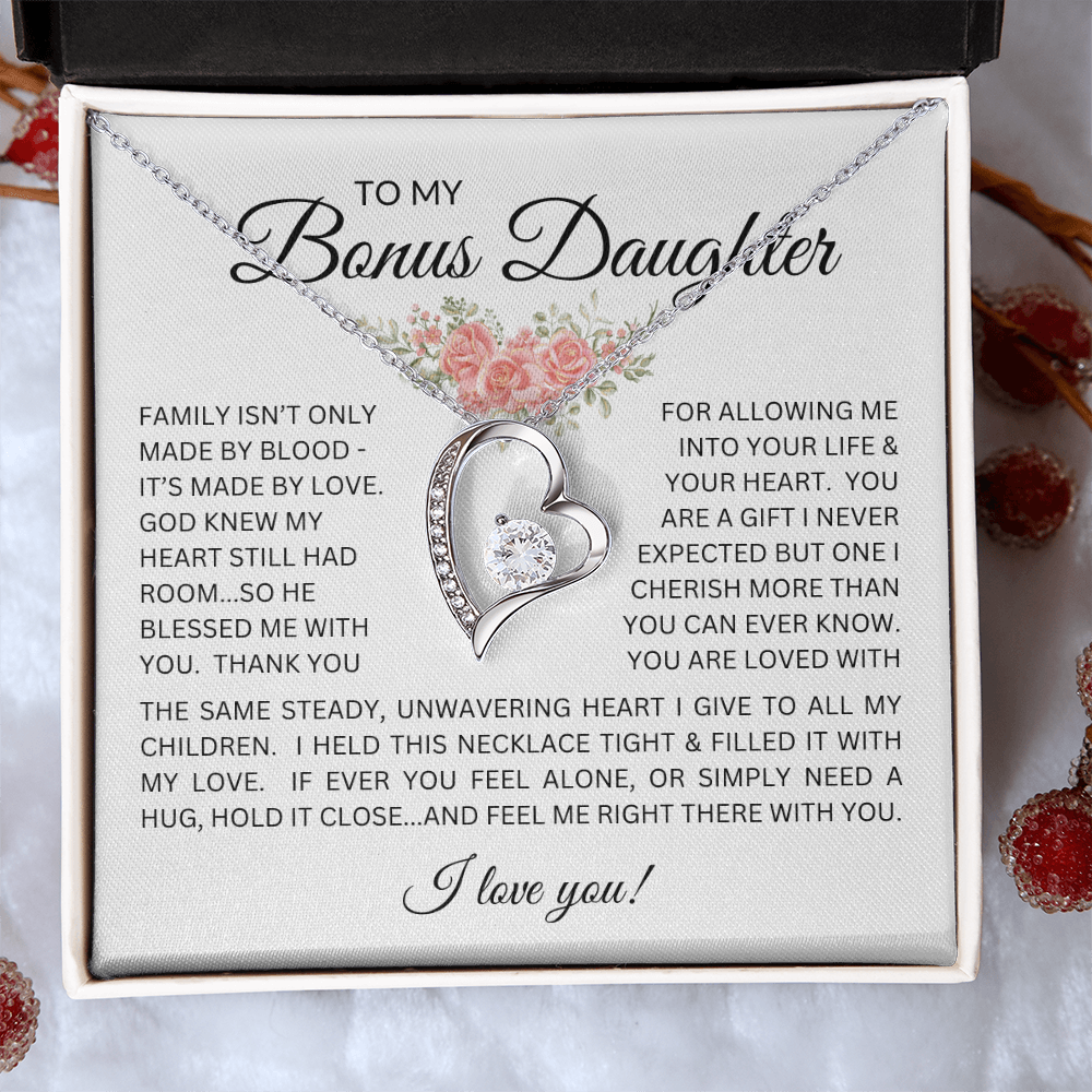 Blessed to Have You - Bonus Daughter Forever Love Necklace Stepdaughter / Bonus Daughter Gift from Bonus Dad