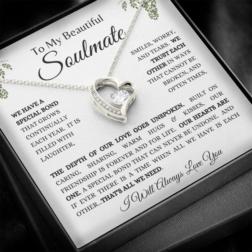 To My Beautiful Soulmate - Forever Love Necklace