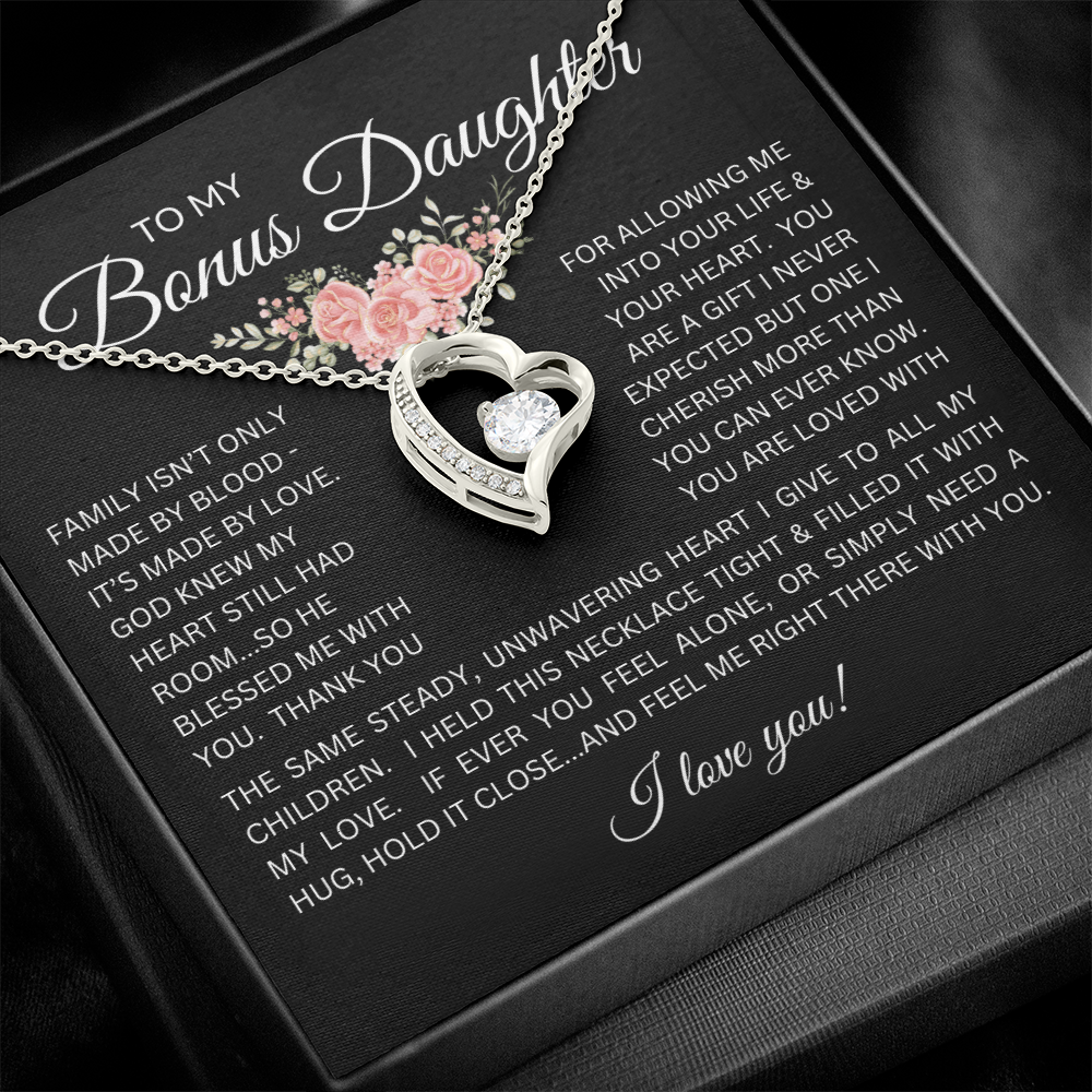 Blessed to Have You - Bonus Daughter Forever Love Necklace Stepdaughter / Bonus Daughter Gift from Bonus Dad