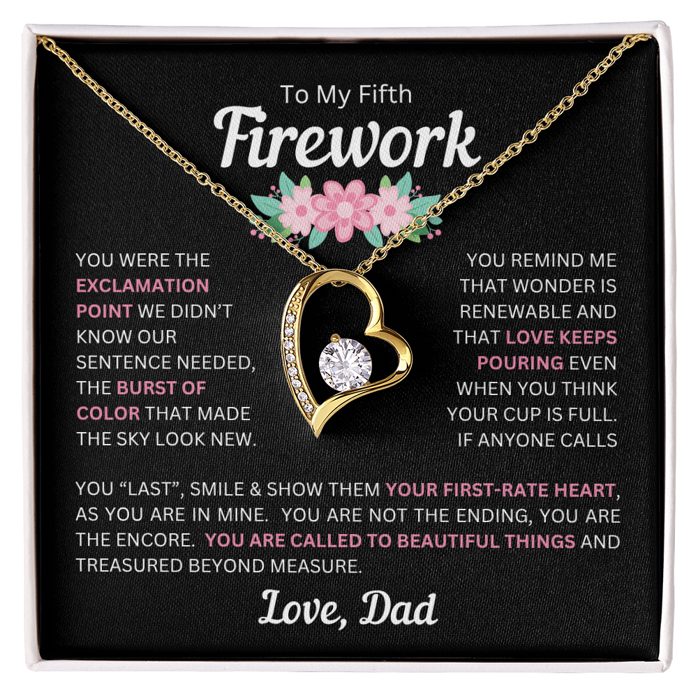 To My Daughter(s) — Beautiful Forever Love Necklace & Heartwarming Messages from Dad (Only, First, Second, Third, Fourth, Fifth, or Twins)