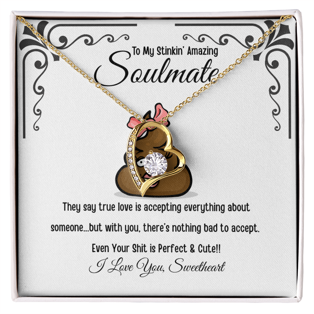 To My Stinkin' Amazing Soulmate Gift - Forever Love Necklace in Luxury or Two-Toned Box