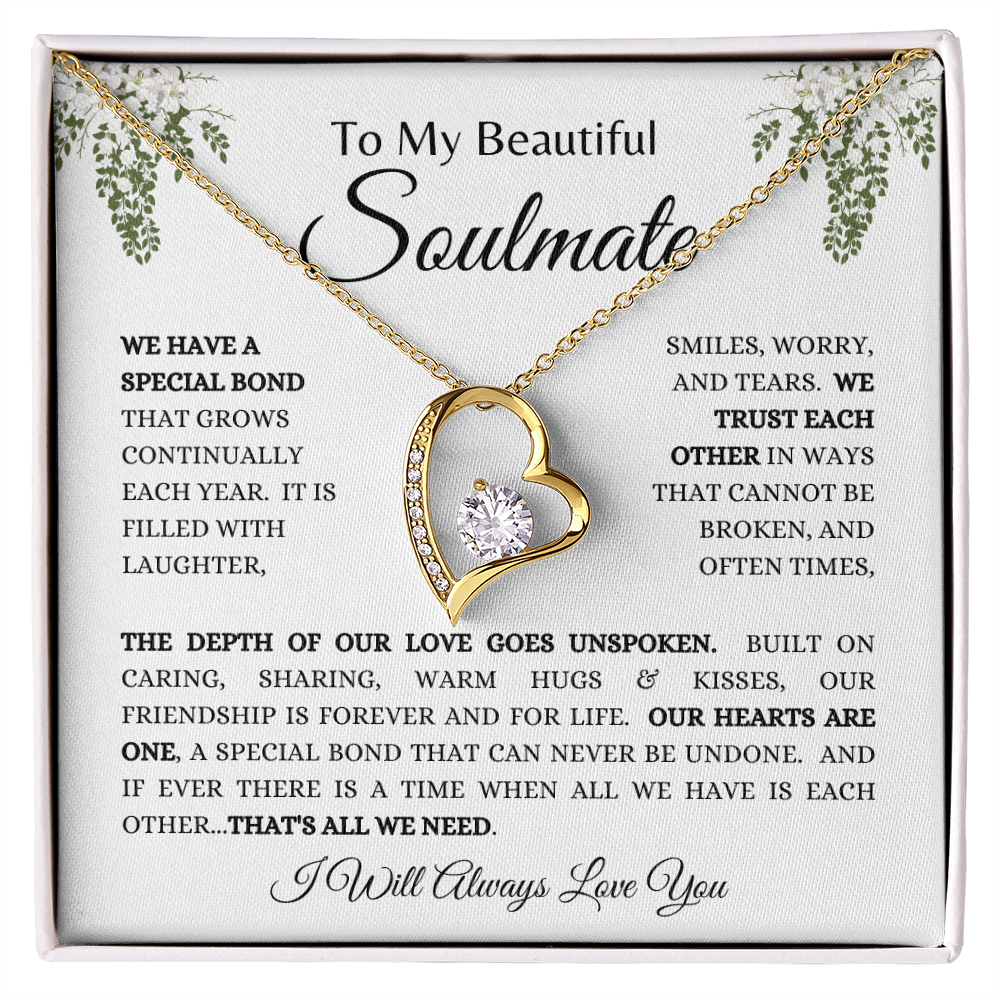 To My Beautiful Soulmate - Forever Love Necklace
