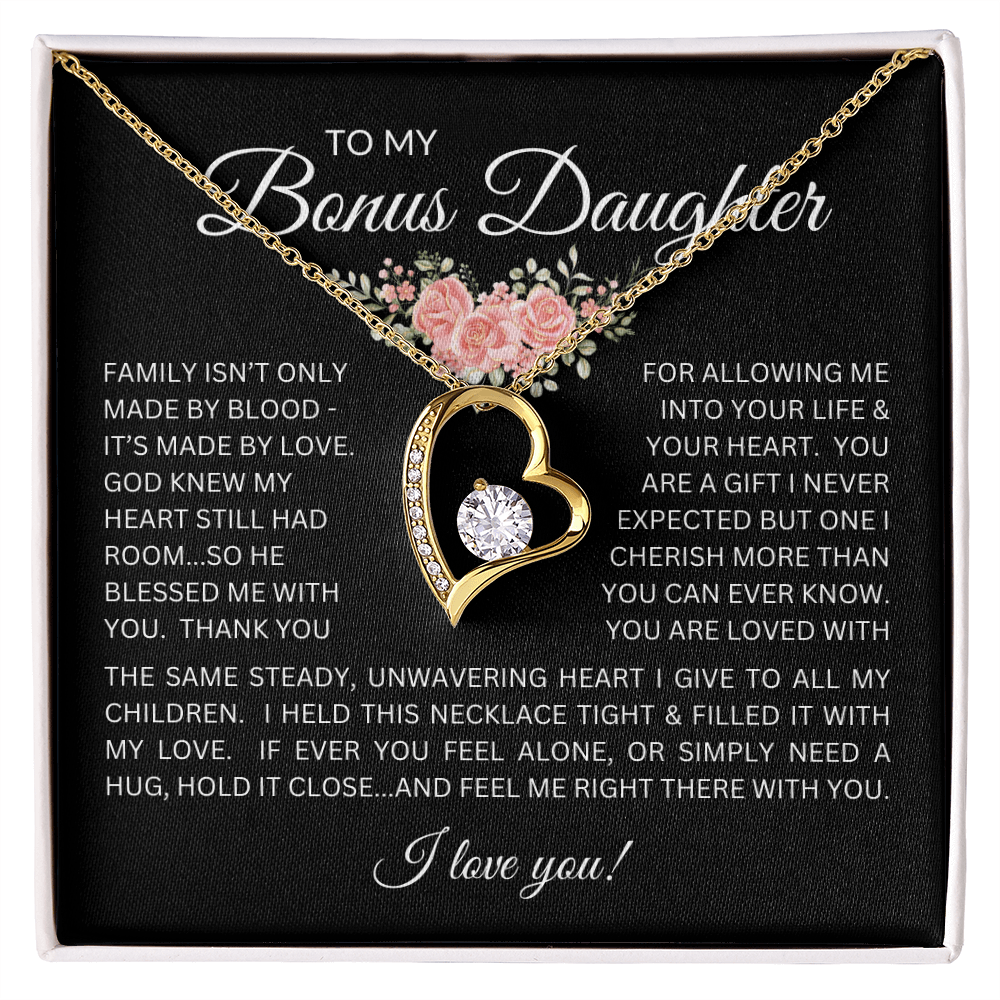 Blessed to Have You - Bonus Daughter Forever Love Necklace Stepdaughter / Bonus Daughter Gift from Bonus Dad