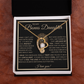To My Bonus Daughter Gift - Forever Love Necklace with "This Old Lion Has Your Back" Message