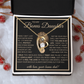 “To My Bonus Daughter” Forever Love Necklace Poetic Gift from Bonus Dad to Stepdaughter