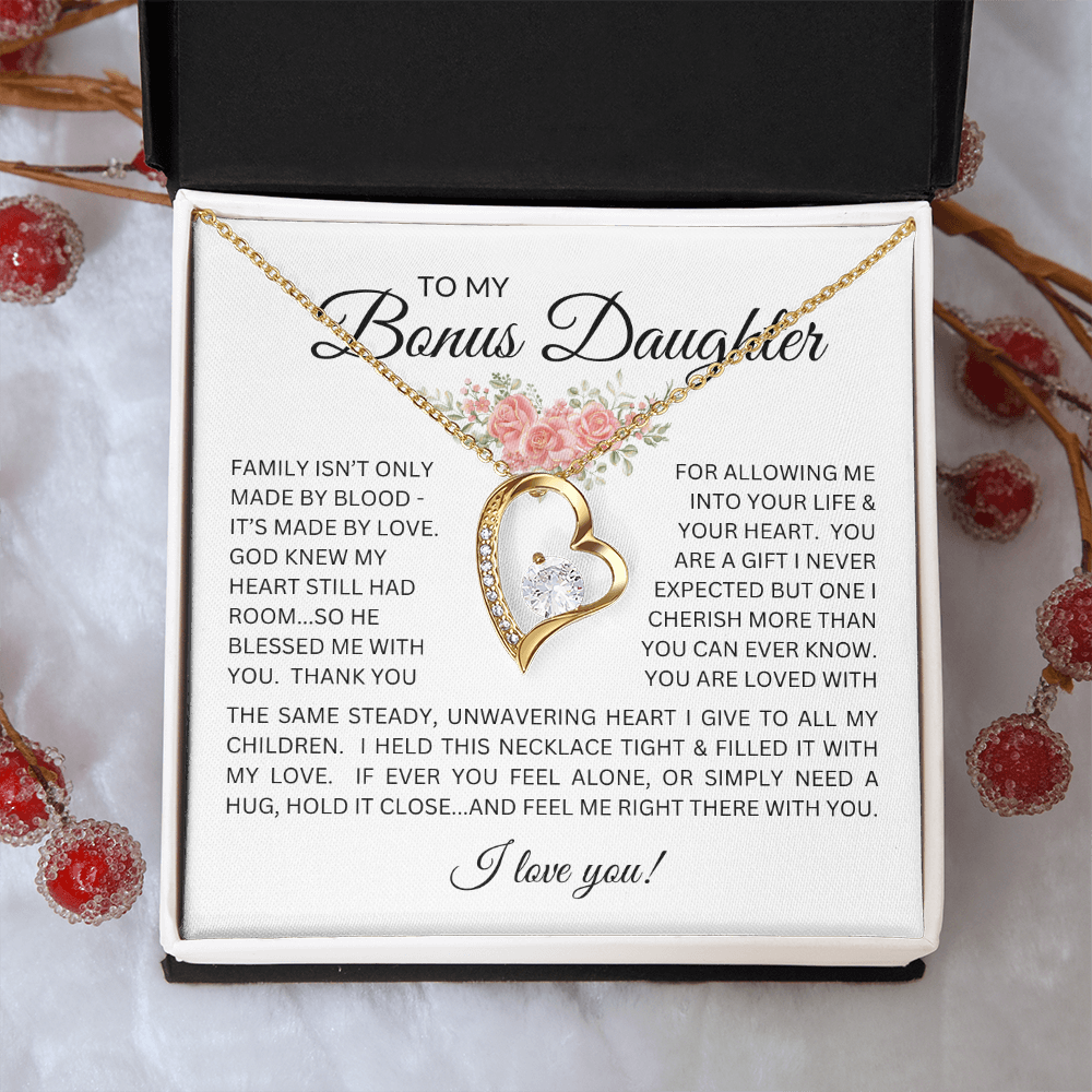 Blessed to Have You - Bonus Daughter Forever Love Necklace Stepdaughter / Bonus Daughter Gift from Bonus Dad