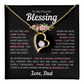 To My Daughter(s) — Beautiful Forever Love Necklace & Heartwarming Messages from Dad (Only, First, Second, Third, Fourth, Fifth, or Twins)