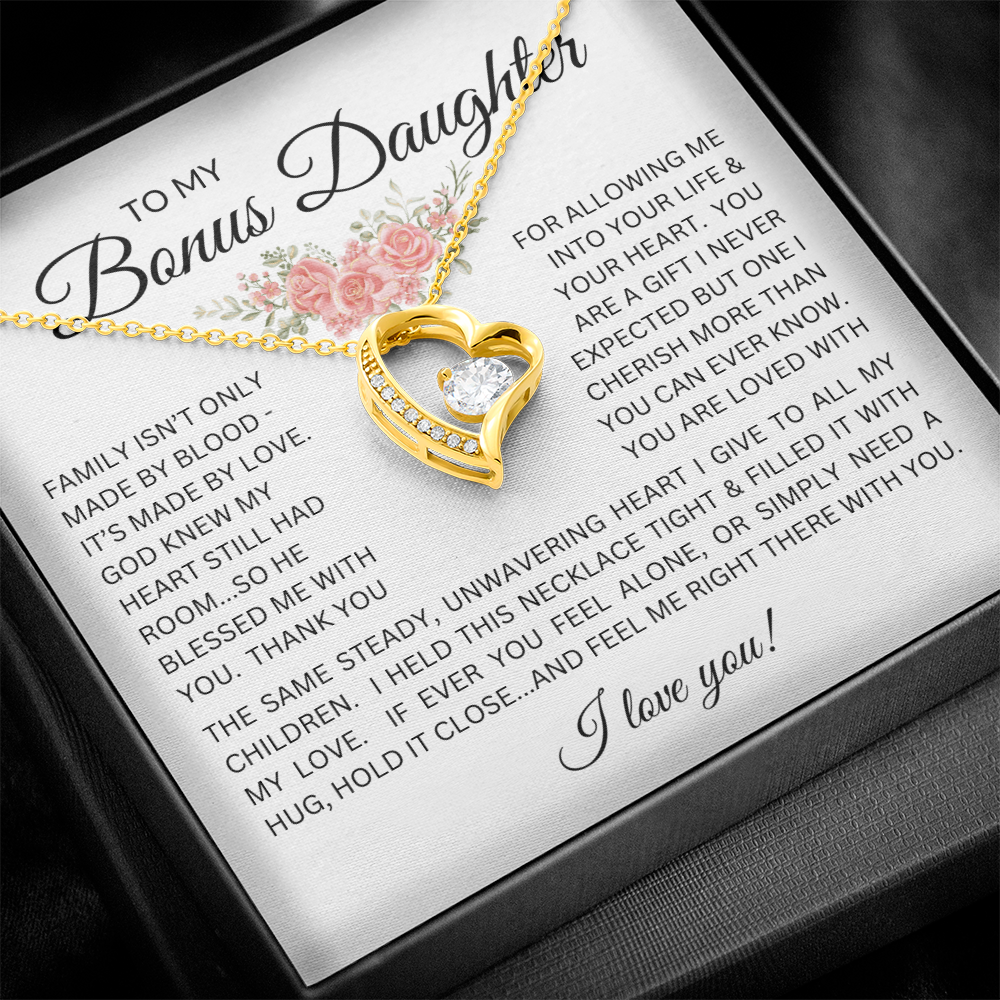 Blessed to Have You - Bonus Daughter Forever Love Necklace Stepdaughter / Bonus Daughter Gift from Bonus Dad