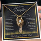 To My Beautiful Daughter Gift – Forever Love Necklace & This Old Lion Message Card