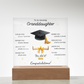 Graduation Gift for Granddaughter – LED Acrylic Plaque with Inspirational Message | Class of 2026 Keepsake