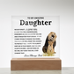 Gift to Daughter from Dad - "This Old Lion" Timeless Keepsake Acrylic Plaque with LED Base