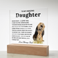 Gift to Daughter from Dad - "This Old Lion" Timeless Keepsake Acrylic Plaque with LED Base