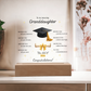Graduation Gift for Granddaughter – LED Acrylic Plaque with Inspirational Message | Class of 2026 Keepsake