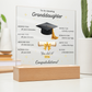 Graduation Gift for Granddaughter – LED Acrylic Plaque with Inspirational Message | Class of 2026 Keepsake