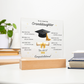 Graduation Gift for Granddaughter – LED Acrylic Plaque with Inspirational Message | Class of 2026 Keepsake