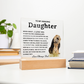 Gift to Daughter from Dad - "This Old Lion" Timeless Keepsake Acrylic Plaque with LED Base