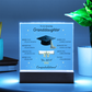 Graduation Gift for Granddaughter – LED Acrylic Plaque with Inspirational Message | Class of 2026 Keepsake