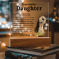 Gift to Daughter from Dad - "This Old Lion" Timeless Keepsake Acrylic Plaque with LED Base