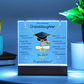 Graduation Gift for Granddaughter 2026 – LED Acrylic Plaque with Necklace | Inspirational Keepsake Bundle