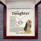 To My Daughter, From Dad - Crown Pendant Necklace with This Old Lion's Roar Message
