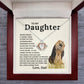 To My Daughter, From Dad - Crown Pendant Necklace with This Old Lion's Roar Message