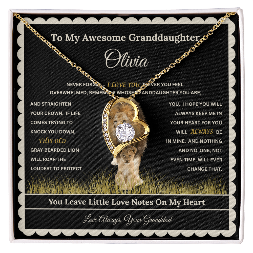 Personalized Daughter Heart Necklace with Message Card – Custom Name Gift for Daughter, Granddaughter, Bonus Daughter or Goddaughter