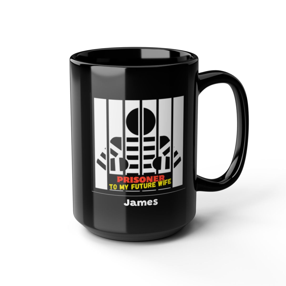 "Prisoner" Black Mug (11oz, 15oz) - PERSONALIZED