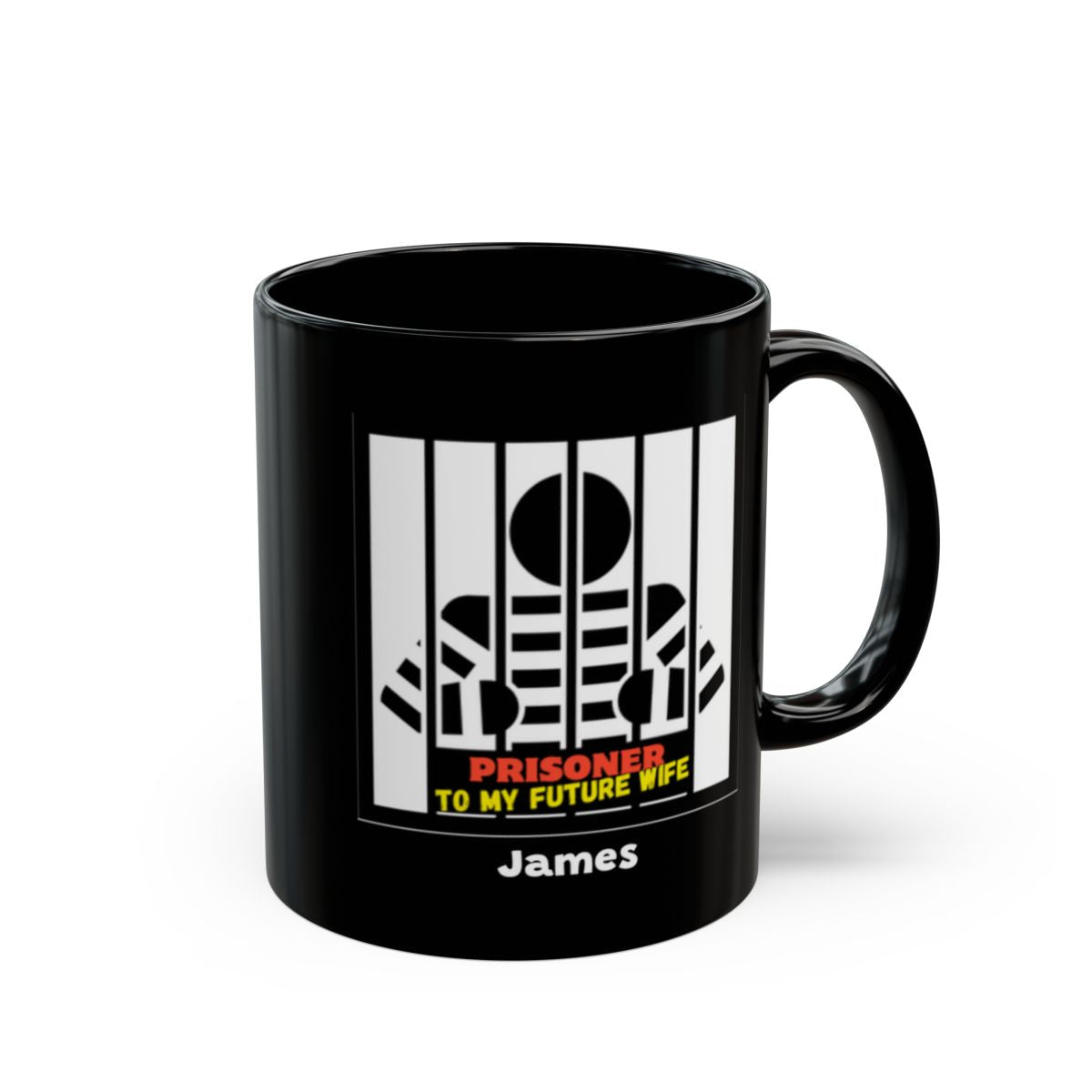 "Prisoner" Black Mug (11oz, 15oz) - PERSONALIZED