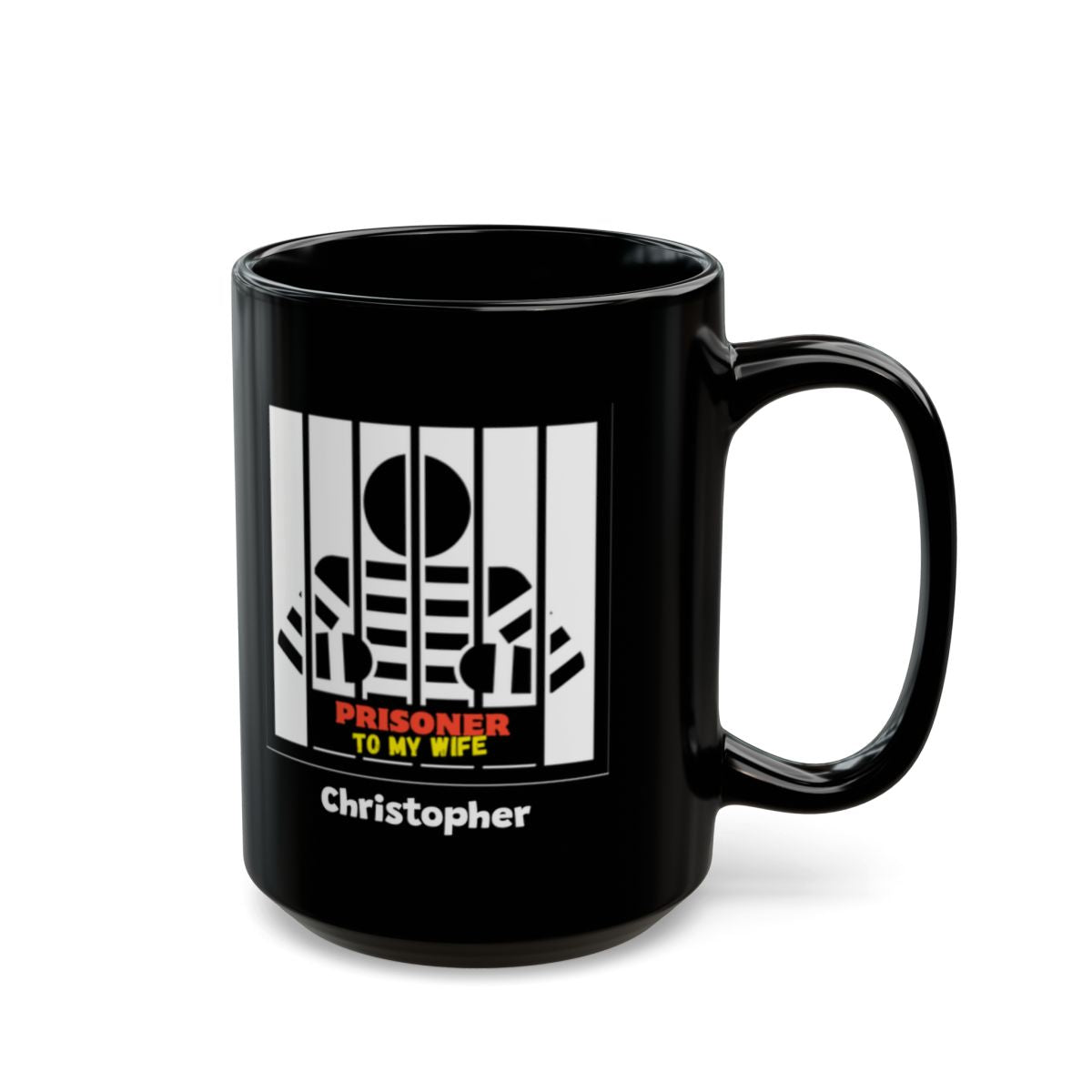 "Prisoner" Black Mug (11oz, 15oz) - PERSONALIZED