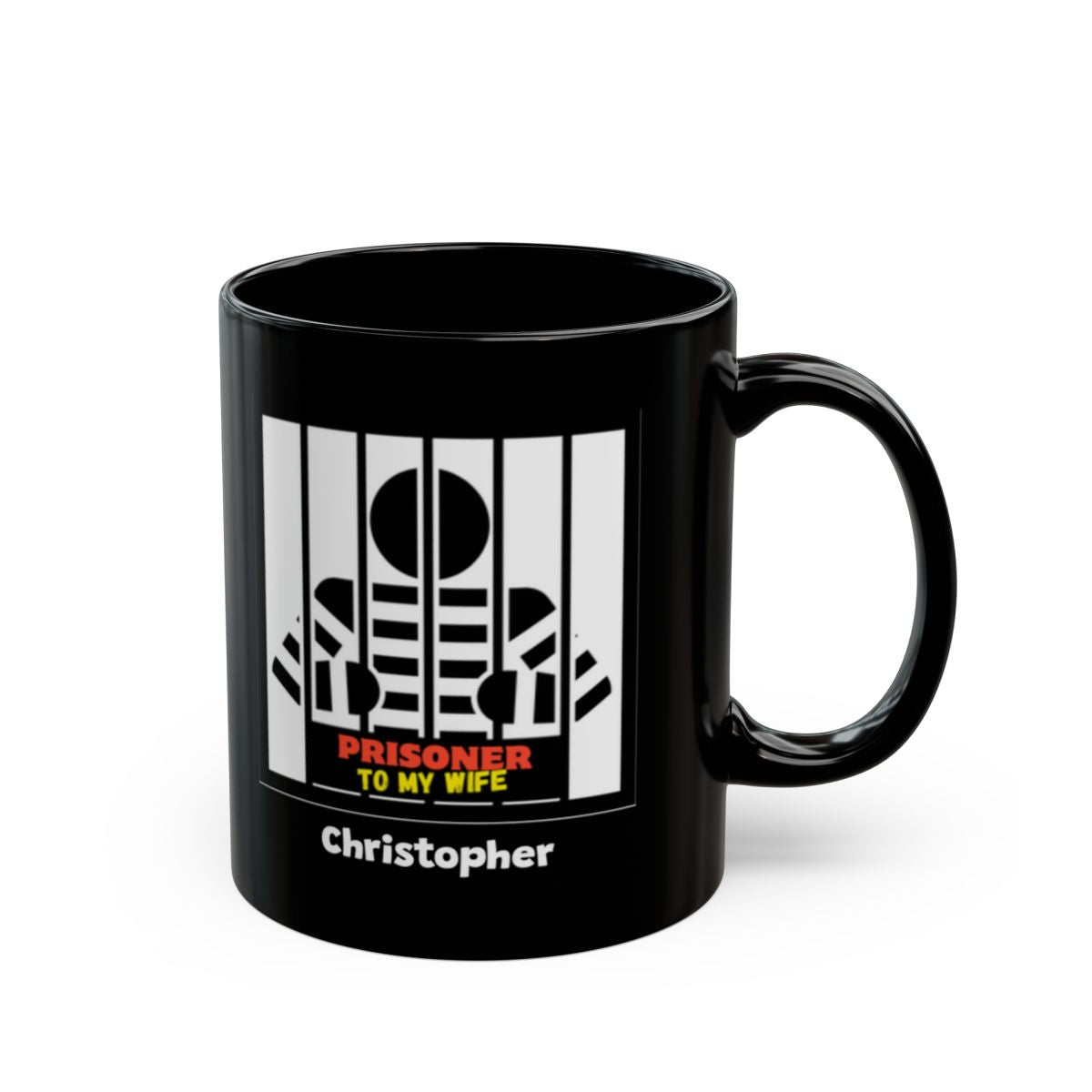 "Prisoner" Black Mug (11oz, 15oz) - PERSONALIZED