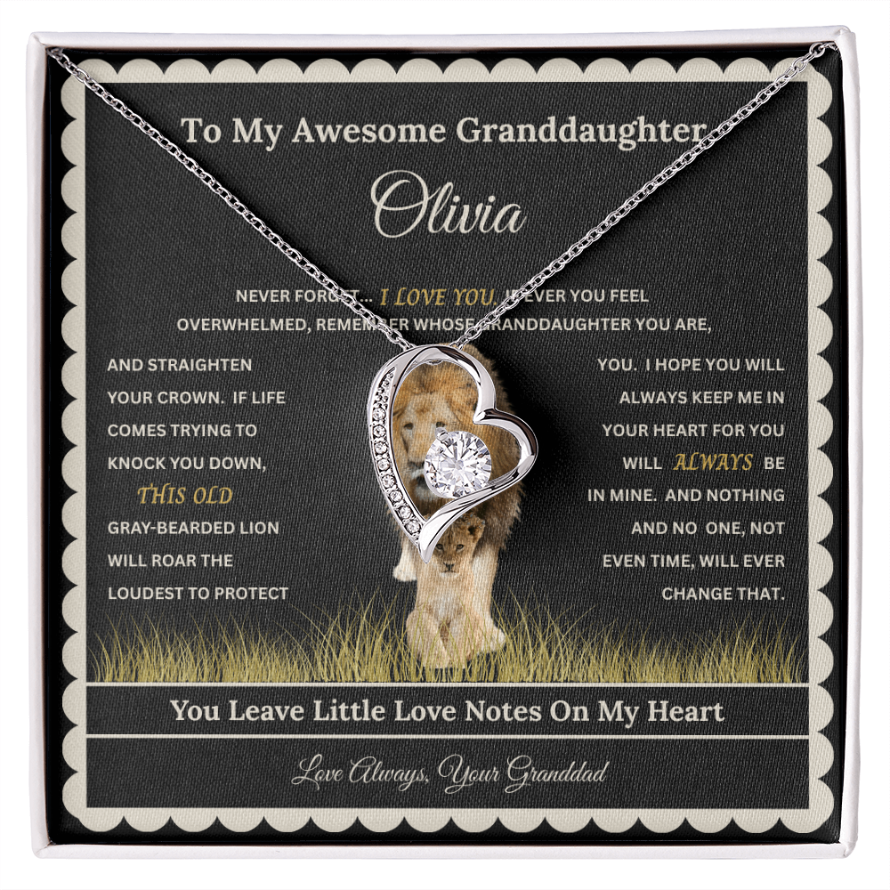 Personalized Daughter Heart Necklace with Message Card – Custom Name Gift for Daughter, Granddaughter, Bonus Daughter or Goddaughter