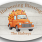Harvesting Blessings Personalized Thanksgiving Platter 10in x 14in