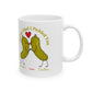 Couples PERSONALIZED "I'm So Glad I Pickled You" - Black & White Ceramic Mug, (11oz, 15oz)