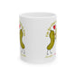 Couples PERSONALIZED "I'm So Glad I Pickled You" - Black & White Ceramic Mug, (11oz, 15oz)