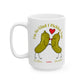 Couples PERSONALIZED "I'm So Glad I Pickled You" - Black & White Ceramic Mug, (11oz, 15oz)